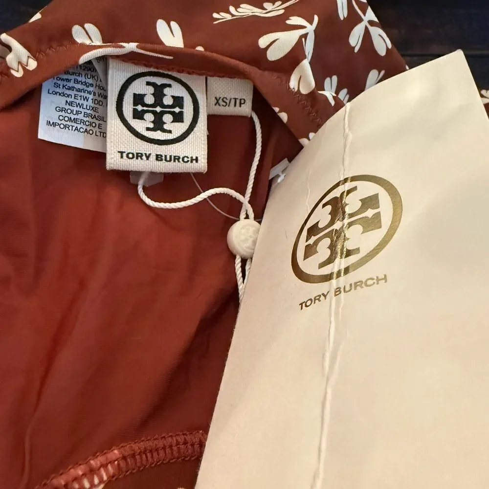 TORY BURCH Printed Ring Halter Swimsuit
